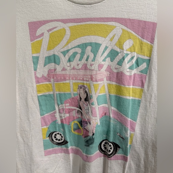 Barbie White Tee with Pastel Graphic - Picture 2 of 3